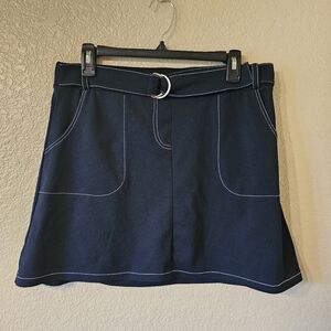 Y2K belted mini skirt